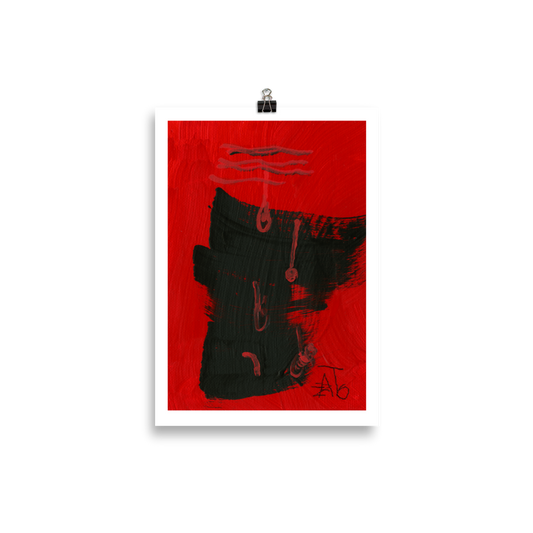 Poster - Abstrakt Rot Schwarz