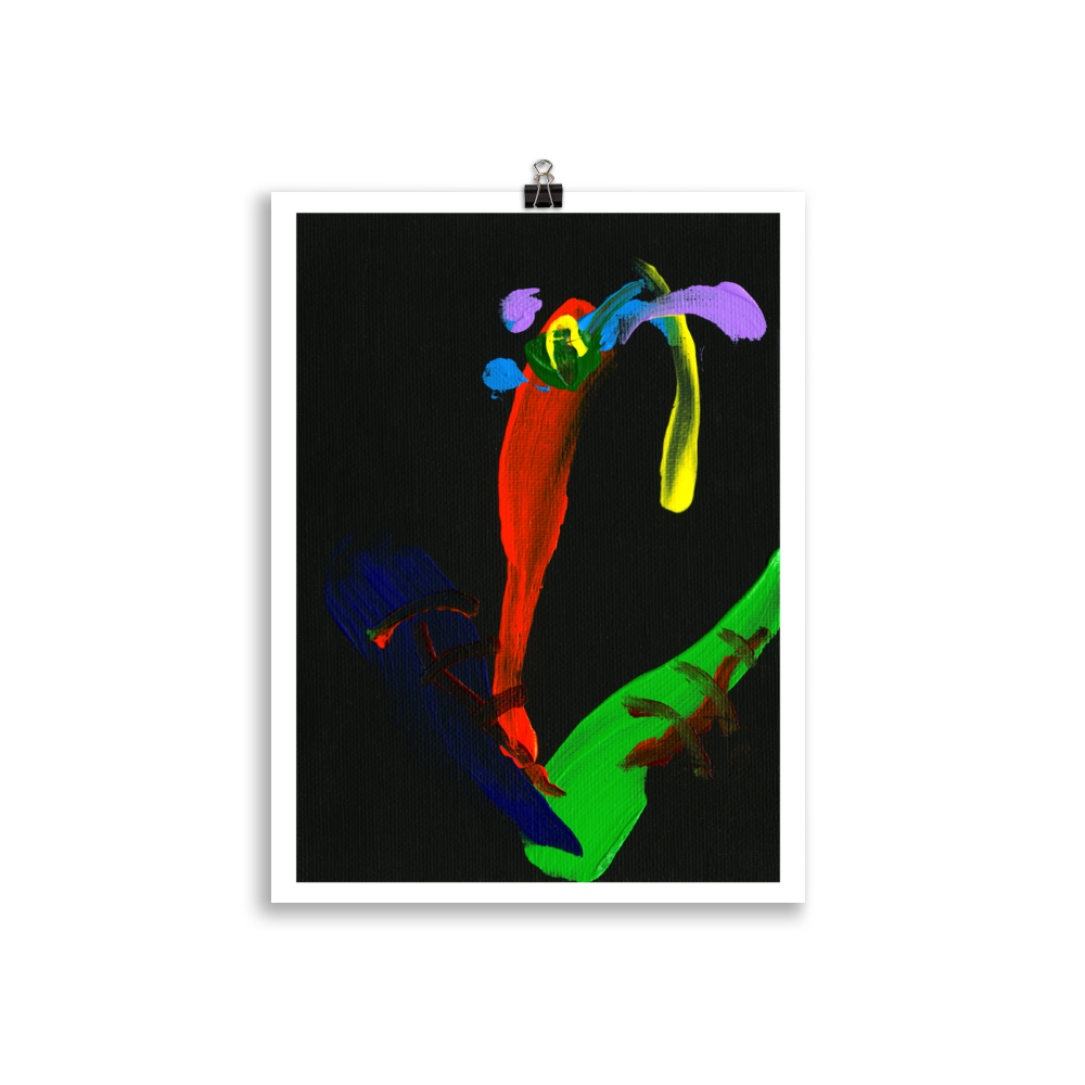 Poster - Bunte Abstrakte Blume