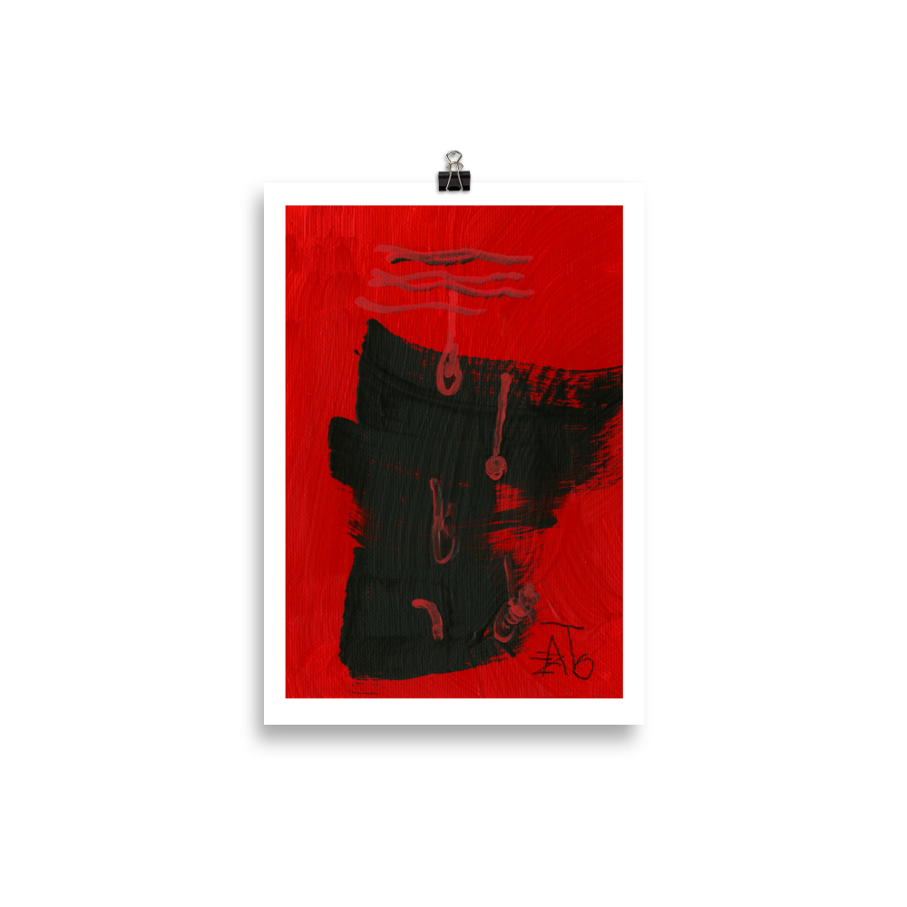 Poster - Abstrakt Rot Schwarz