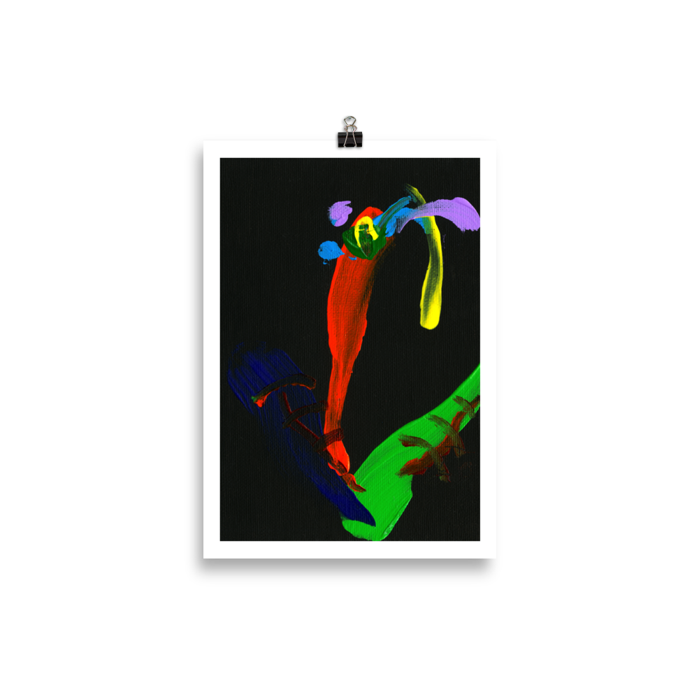 Poster - Bunte Abstrakte Blume