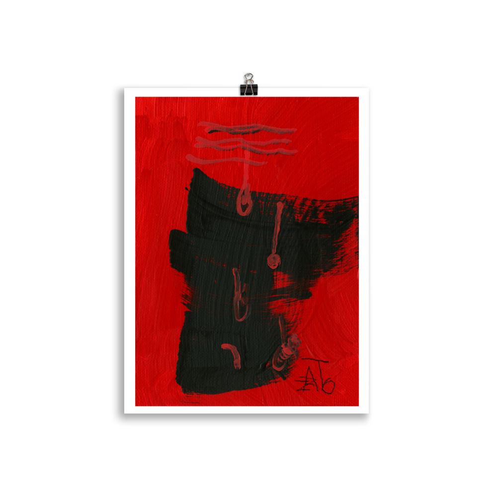 Poster - Abstrakt Rot Schwarz