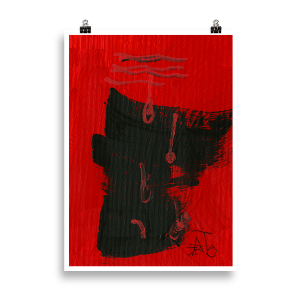 Poster - Abstrakt Rot Schwarz