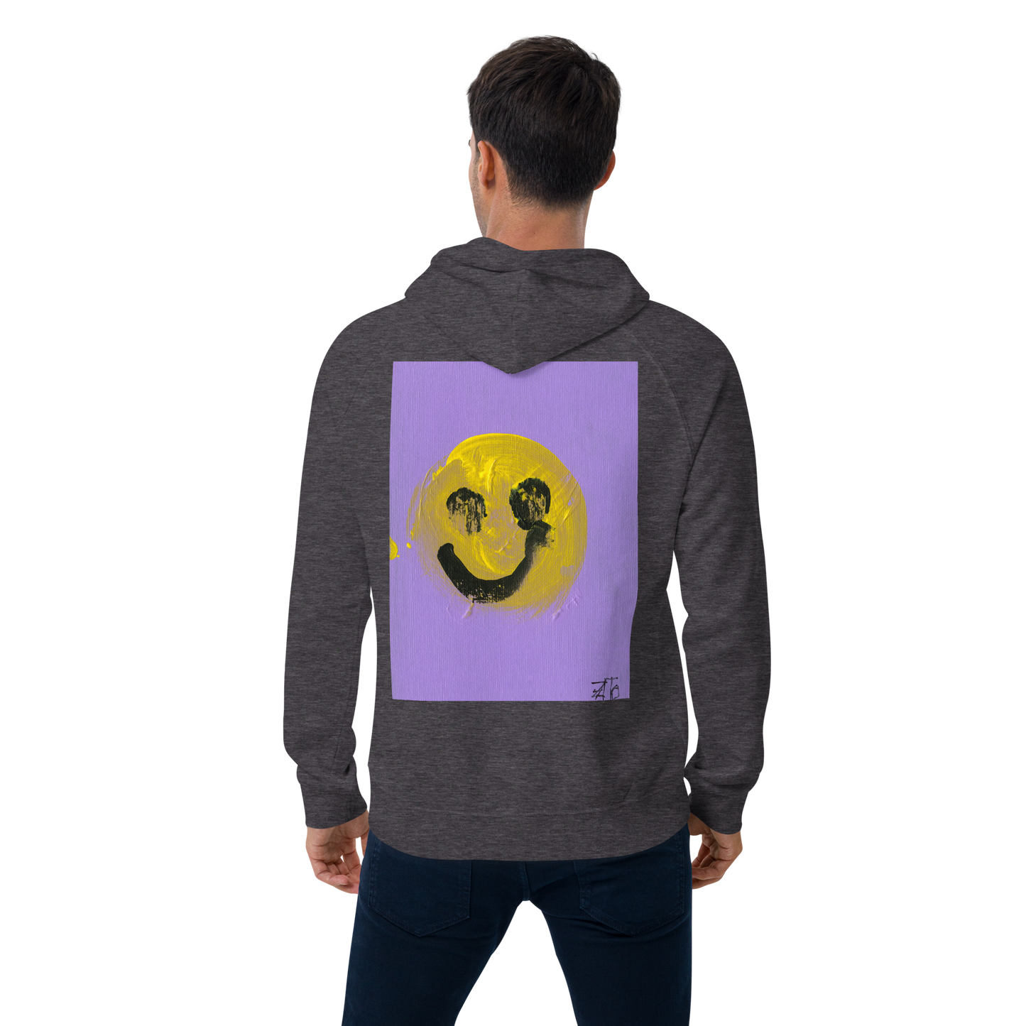 Unisex Bio-Raglan-Hoodie - Smile